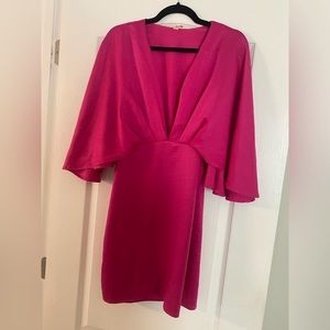 Hot pink/ Fuschia VICI cape dress worn once.